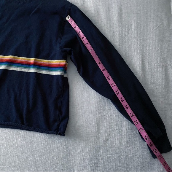 Brandy Melville John Galt Navy Rainbow Top - Picture 6 of 10